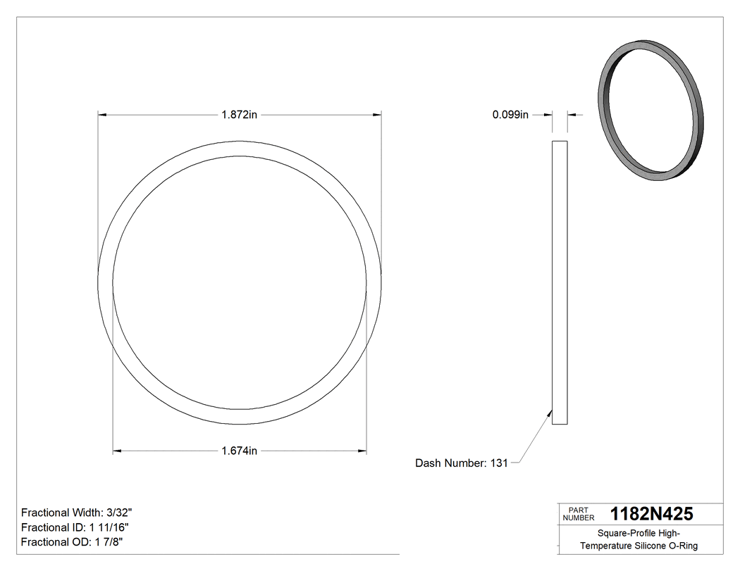 Technical drawing - 1182N425